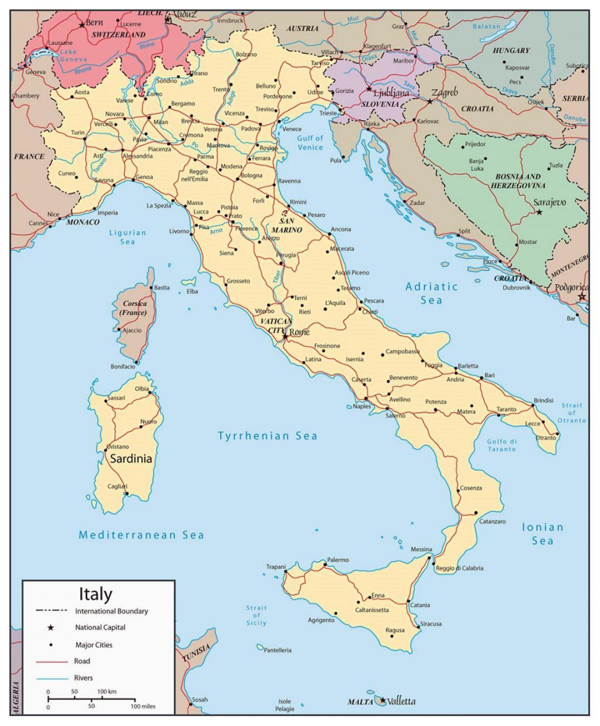 karta italije sa gradovima Karta Italije s gradovima za ispis kartica Italiji s gradovima  karta italije sa gradovima