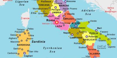 karta italije capri Karta Italije   karta Italije kartica (Južna Europa   Europa) karta italije capri
